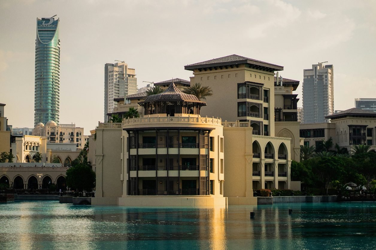 Waterfront residences and heritage-style buildings in Downtown Dubai, illustrating Rental Yield in Dubai in high-demand, prime neighborhoods.